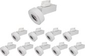 LED-railspot 12W 38 ° eenfasig WIT (10 stuks) - Warm wit licht