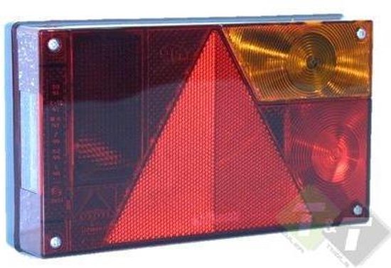 Aspock achterlicht met driehoekreflector multipoint - Tuinmachineconcurrent