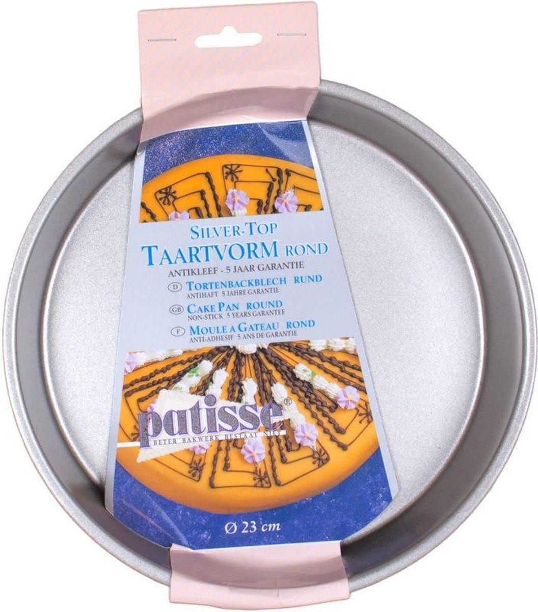 Patisse taartvorm rond 24 x 42 cm staal zilver