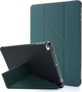 Voor iPad Mini (2019) Airbag Vervorming Horizontale Flip Leren Case met Houder & Penhouder (Donkergroen)