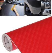 Auto Decoratieve 3D Carbon PVC Sticker, Afmeting: 152cm x 50cm (rood)