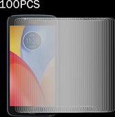 100 STKS voor Motorola Moto E4 0.3mm 9H Oppervlaktehardheid 2.5D Explosieveilig Gehard Glas Niet-volledig scherm Film