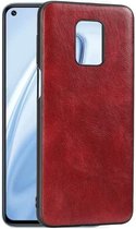 Voor Xiaomi Redmi Note 9 Pro Crazy Horse getextureerd kalfsleer PU + pc + TPU-hoes (rood)