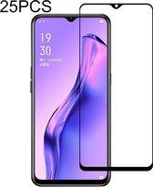 25 STUKS 9H Oppervlaktehardheid 2.5D Volledige lijm Volledig scherm Gehard glasfilm voor OPPO A31 2020