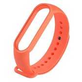 Voor Geschikt voor Xiaomi Mi Band 6 (CA8856) Siliconen vervangende band horlogeband in effen kleur (oranje)