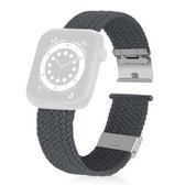 Gevlochten + roestvrijstalen vervangende horlogebanden voor Apple Watch Series 6 & SE & 5 & 4 44 mm / 3 & 2 & 1 42 mm (grijs)