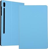 Voor Samsung Galaxy Tab S7 + / T970 Horizontale flip-elasticiteit PU + TPU lederen tas met houder (blauw)