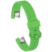 Siliconen polsband in effen kleur voor FITBIT Alta / HR, maat: S (groen)
