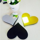 2 STKS Woondecoratie Creatieve Persoonlijkheid Engelse Letters Acryl Spiegel 3D DIY Muurstickers (hart)