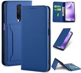 Voor Xiaomi Redmi K30 / K30 5G / Poco X2 Sterk magnetisme Schokbestendig Horizontaal Flip Vloeistofgevoel Leren hoes met houder & kaartsleuven & portemonnee (blauw)