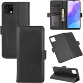 Voor Huawei Enjoy 20 Dual-side magnetische gesp Horizontale flip lederen tas met houder & kaartsleuven & portemonnee (zwart)