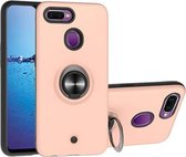 Voor OPPO F9 & F9 PRO 2 in 1 pc + TPU beschermhoes met 360 graden roterende ringhouder (roségoud)