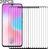 Voor vivo X21s 25 PCS Full Glue Full Screen gehard glasfilm