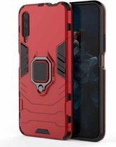 PC + TPU schokbestendige beschermhoes met magnetische ringhouder voor Huawei Honor 9X / 9X Pro (rood)