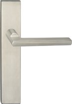 Deurkruk - Impresso Kirby - Voor binnen - Vierkant deurschild - RVS - 2 stuks