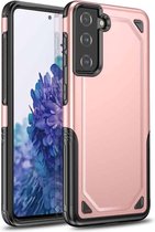 Fonu Hybrid Armor Backcase hoesje Samsung S21 Rosegoud