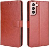 Fonu Booktype hoesje Samsung S21 Bruin