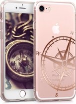 kwmobile telefoonhoesje voor Apple iPhone SE (2022) / SE (2020) / 8 / 7 - Hoesje voor smartphone - Vintage Kompas design