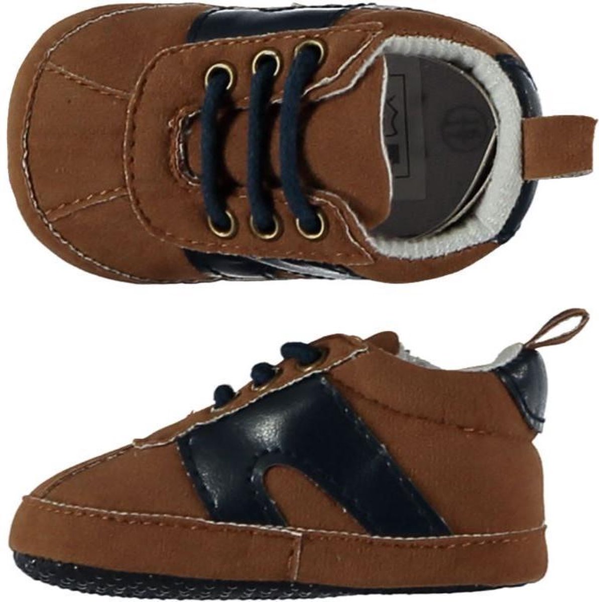 XQ Footwear Babyschoenen Jongens Kunstleer Cognac Maat 18/19 - Schoenen.nl