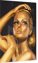 Gouden vrouw - Foto op Plexiglas - 30 x 40 cm