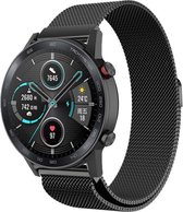 Milanees Smartwatch bandje - Geschikt voor  Honor Magic Watch 2 Milanees bandje - zwart - 42mm - Horlogeband / Polsband / Armband
