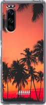 Sony Xperia 5 II Hoesje Transparant TPU Case - Coconut Nightfall #ffffff