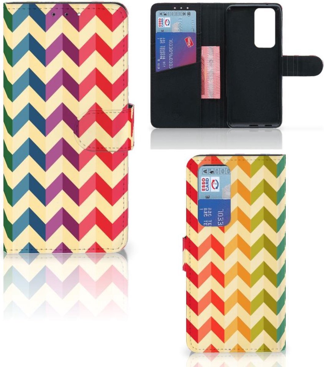 OPPO Find X3 Neo 5G Telefoon Hoesje Zigzag Multi Color