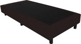 Bedworld Boxspring 80x190 - Lederlook - Zwart bruin (MD925)