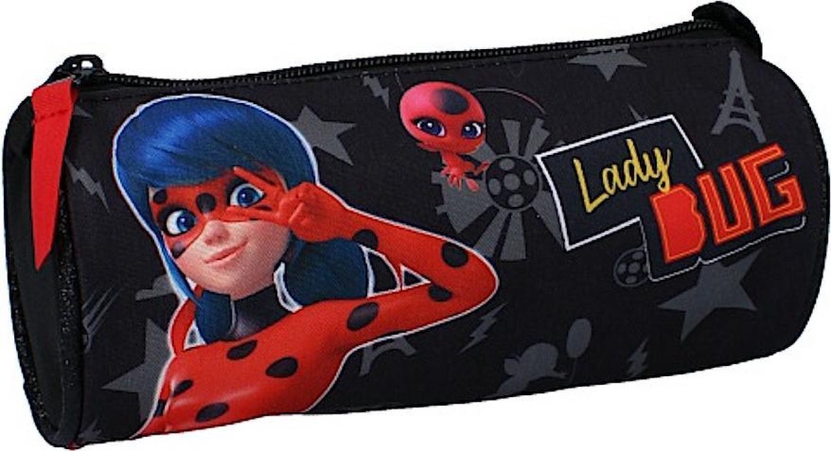 Disney Etui Miraculous Super Heroez 20 X 9 Cm Polyester Zwart