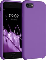 kwmobile telefoonhoesje geschikt voor Apple iPhone SE (2022) / iPhone SE (2020) / iPhone 8 / iPhone 7 - Hoesje met siliconen coating - Smartphone case in orchidee lila