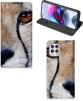 Hoesje Motorola Moto G100 Bookcase Cheetah