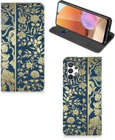 Telefoonhoesje Geschikt voor Samsung Galaxy A32 5G Enterprise Editie | Geschikt voor Samsung A32 4G Foto hoesje Beige Flowers