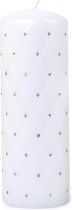 Witte diamantjes stompkaars 200/70 (80 uur)