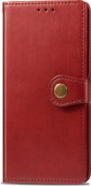 Xiaomi Redmi 9C Hoesje - Mobigear - Snap Button Serie - Kunstlederen Bookcase - Rood - Hoesje Geschikt Voor Xiaomi Redmi 9C