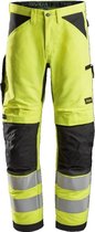 Snickers LiteWork Hi-Vis Work Werkbroek+ CL.2 6332 - Mannen - Oranje/Geel - 52