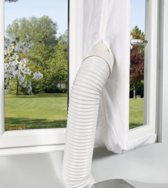 Evolar EVO-4AL raamafdichtingskit voor airco, raamdicht, insectenwerend, winddicht, afsluiting afvoerslang