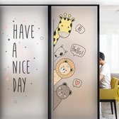 Cartoon Dier Venster Matte Badkamer Transparant Ondoorzichtig Badkamer Deur Cellofaan Film Antislip Stickers, Maat: 60x90 cm (Verzamel samenB)