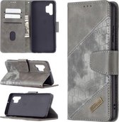 Voor Samsung Galaxy A32 4G Bijpassende Kleur Krokodil Textuur Horizontale Flip PU Lederen Case met Portemonnee & Houder & Kaartsleuven (Grijs)