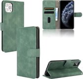 Voor iPhone 11 Pro Effen Kleur Huidgevoel Magnetische Gesp Horizontale Flip Kalfsstructuur PU Lederen Case met Houder & Kaartsleuven & Portemonnee (Groen)