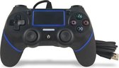 Voor PS4 Handvat Bedraad Handvat Kabel Gamecontroller (Zwart Blauw)