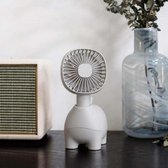Mini oplaadbare handheld kleine ventilator creatieve draagbare ventilator (grijs)