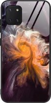 Voor Samsung Galaxy Note10 Lite / A81 Marble Pattern Glass beschermhoes (DL01)