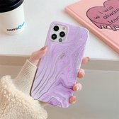 Frosted Laser TPU beschermhoes voor iPhone 11 Pro (witgoudpaars)