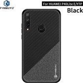 Voor Huawei Y7P / P40Lite E / Honor9C PINWUYO Rong Serie Schokbestendige PC + TPU + Chemische Vezel Doek Beschermhoes (Zwart)