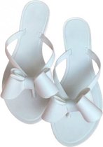 Effen kleur sandalen Strand-slippers, maat: 39 (wit)