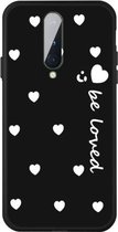 Voor OnePlus 8 Small Smiley Heart Pattern schokbestendig TPU-hoesje (zwart)