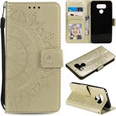 Voor LG G6 Totem Bloem Reliëf Horizontale Flip TPU + PU lederen tas met houder & kaartsleuven & portemonnee (goud)