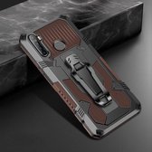 Voor Xiaomi Redmi Note 8 Armor Warrior schokbestendige pc + TPU beschermhoes (koffie)