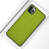 Voor iPhone 12/12 Pro schokbestendige stoffen textuur PC + TPU beschermhoes (groen)