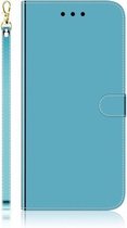 Voor Huawei P30 Lite / Nova 4e Geïmiteerd Spiegeloppervlak Horizontale Flip Leren Case met Houder & Kaartsleuven & Portemonnee & Lanyard (Blauw)